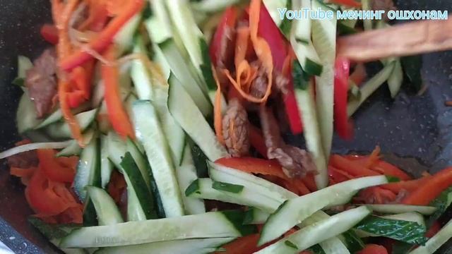 Салат Фунчоза супер рецепт. Который понравится всем!!! Funchoza salat tayyorlash ? смотреть онлайн