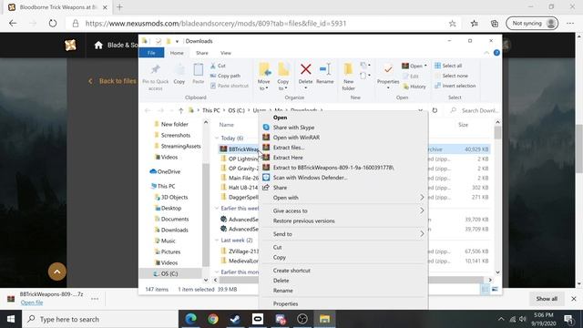 How to UNZIP mod files for Blade and Sorcery and install them PROPERLY using WINRAR смотреть онлайн