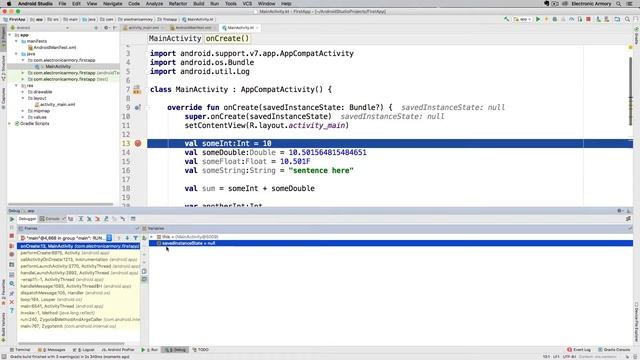 Debugging Kotlin in Android Studio - Kotlin Android - 04 смотреть онлайн