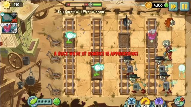 ПРоХоДиМеЦ и Эпическое начало КВЕСТА в мире Дикого ЗАПАДА! #850 Игра Растения против Зомби 2 смотреть онлайн