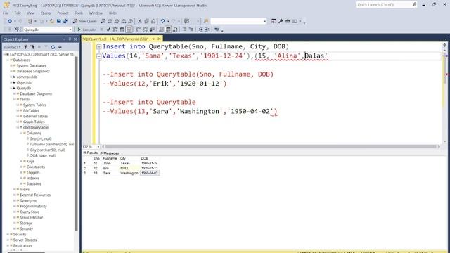 Insert into using sql смотреть онлайн