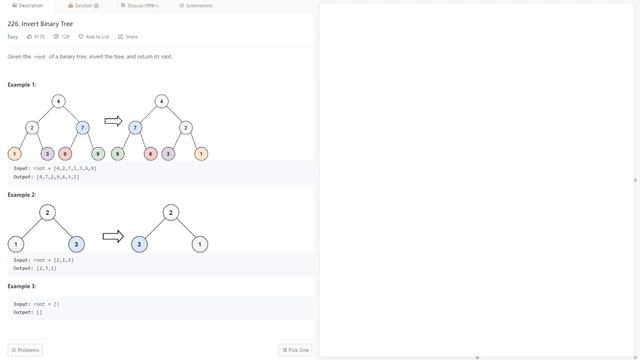 Grind 75 - Invert Binary Tree - Java Attempt смотреть онлайн