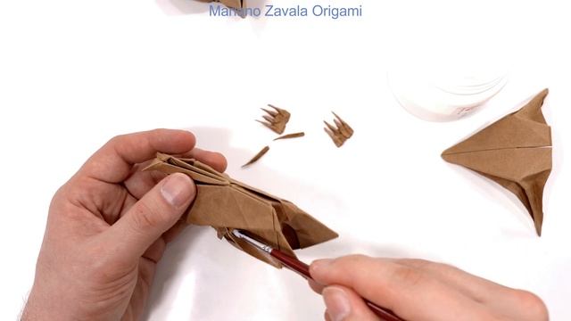 Origami Tyrannosaurus Rex Skeleton Tutorial (Issei Yoshino) Part 3 折り紙 ティラノサウルス Jurassic World