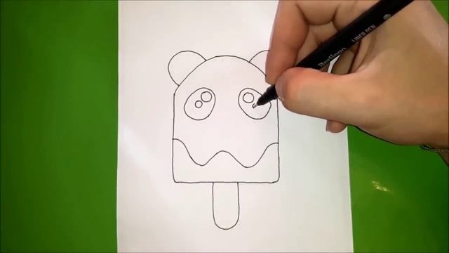 Как нарисовать МОРОЖЕНОЕ ПАНДА. смотреть онлайн