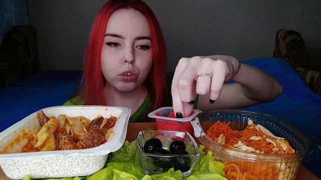 Гуляш с макаронами,корейка,спаржа и тд мукбанг/ответы на вопросы/mukbang