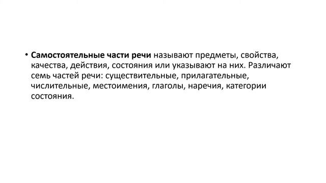 Понятие о частях речи смотреть онлайн