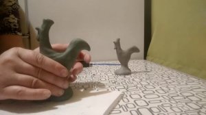 Петушок на основе приёмов лепки филимоновской игрушки заключительная часть)