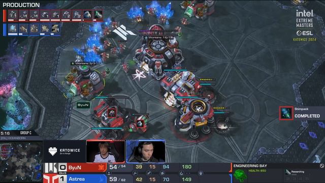 ByuN vs. Astrea - IEM SC2 Katowice 2024 - Group Stage смотреть онлайн