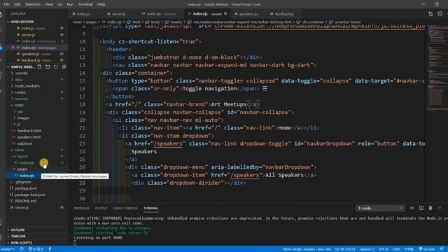 Business Logic & EJS Template смотреть онлайн