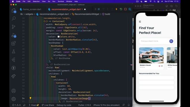 RentHouse Flutter App - Converting UI Design to Flutter - Speed Code смотреть онлайн