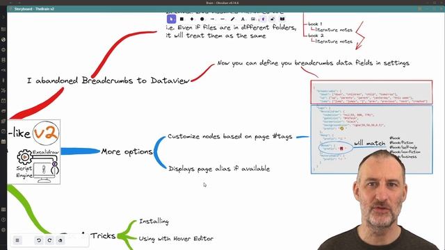TheBrain-like graph-based navigation in Obsidian with Excalidraw, Dataview, and Hover Editor (V2) смотреть онлайн
