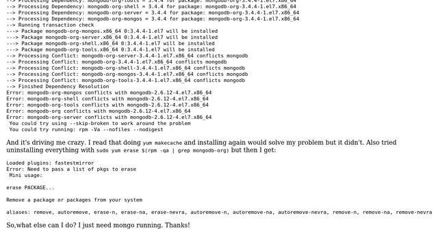 Conflict when installing MongoDB смотреть онлайн