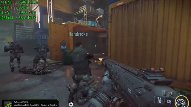 Тест Core 2 Quad q8400 GTX 950 Call of Duty Black Ops 3 смотреть онлайн