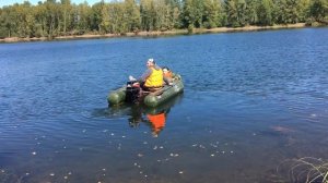 Работа мотора mercury 8.0 на ПВХ лодка Фрегат 280 ЕК