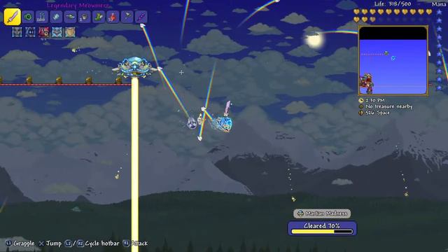 Terraria Meowmere VS Martain Madness (No Nurse) смотреть онлайн