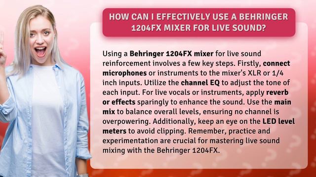 How Can I Effectively Use a Behringer 1204FX Mixer for Live Sound? смотреть онлайн