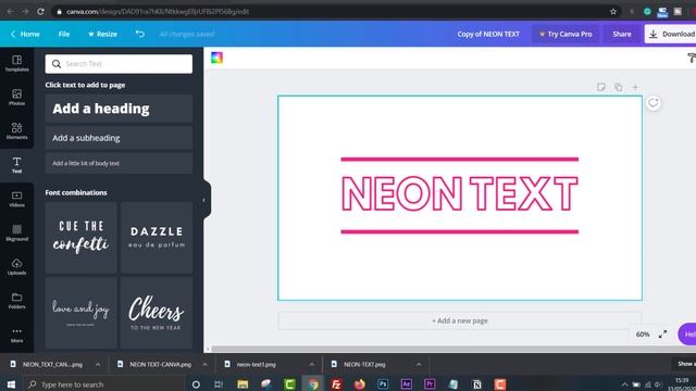 CANVA - How To Create GLOWING NEON TEXT (Free & Easy) смотреть онлайн