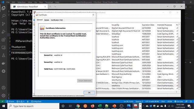 Custom HTTPS Dev Environment using .NET Core, Kestrel & certificates смотреть онлайн