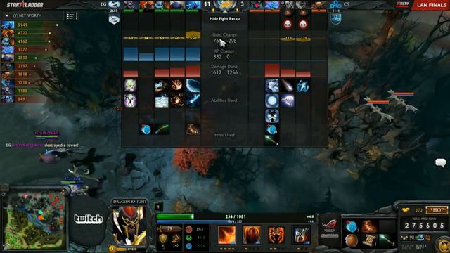 EG vs Cloud 9, SLTV S10 Finals, LB Final, Game 3 смотреть онлайн