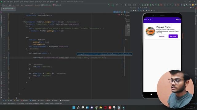 how to snackbar and toast in jetpack compose. смотреть онлайн