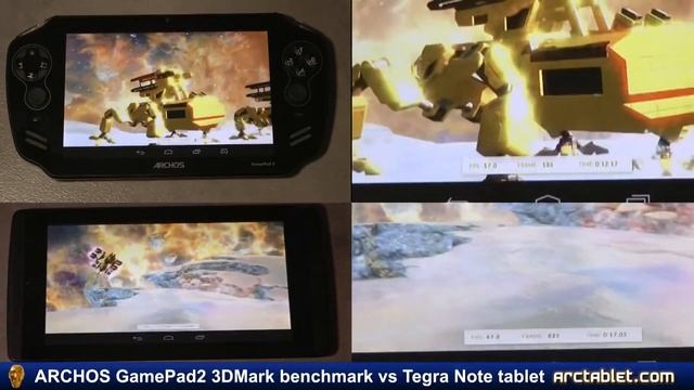 ARCHOS GamePad 2 3DMark benchmark vs Tegra Note (part 2/2) смотреть онлайн