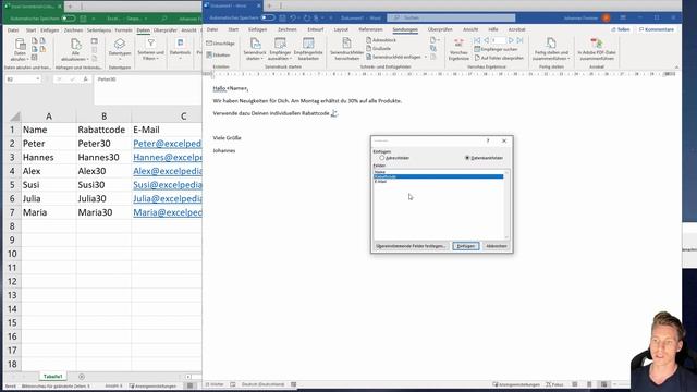 Seriendruck in Word mit Excel-Datensatz über Outlook verschicken I Excelpedia смотреть онлайн