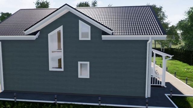 ? TWO 141 - проект дома с мансардой и террасой 207 м2 смотреть онлайн