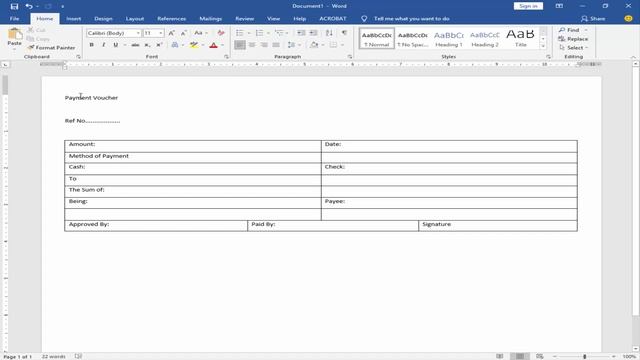 How to Create Payment Voucher Template Format in Microsoft Word смотреть онлайн