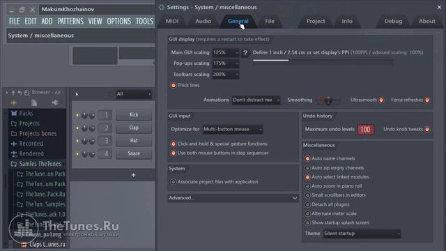 Как настроить интерфейс FL Studio • Курс «FL Studio Мастер» • THETUNES.RU смотреть онлайн
