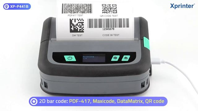 Xprinter XP-P441B, a 4inch Bluetooth/Wifi label mobile printer смотреть онлайн