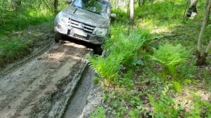 Паджеро 4 на бездорожье ,OFF ROAD, глубокая колея, грязь и броды, Карелия кочерга 2020.SUV