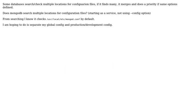 Databases: MongoDB Configuration File Locations смотреть онлайн