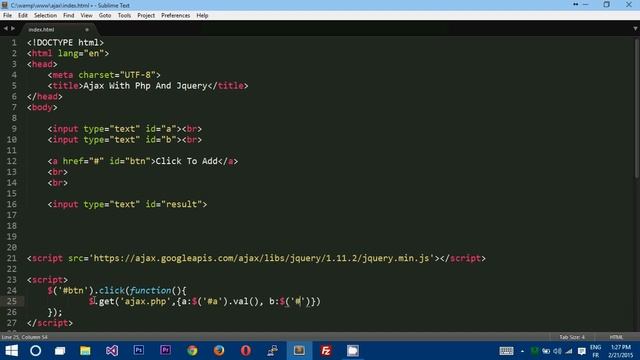 How to Ajax With PHP and Jquery part 1 смотреть онлайн