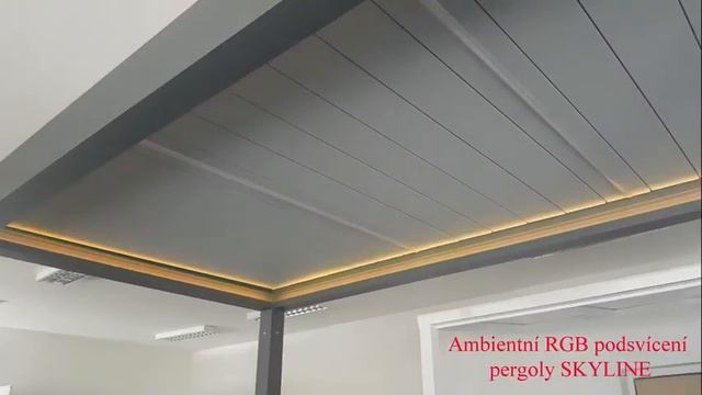 Ukázka RGB Ambientního LED Podsvícení U Bioklimatické Pergoly SKYLINE
