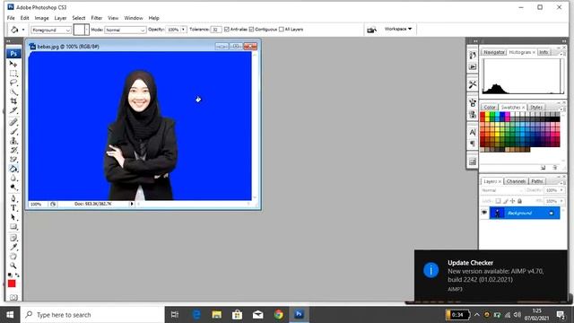 Tutoria photoshop bagi pemula cara mudah mengganti background menggunakan paint bucket tool смотреть онлайн