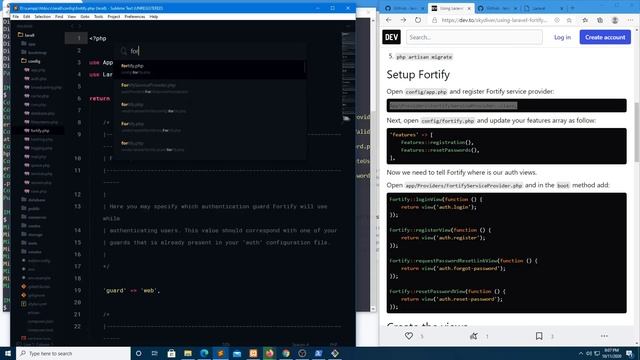 Using Laravel Fortify to restore Laravel UI Functionality смотреть онлайн