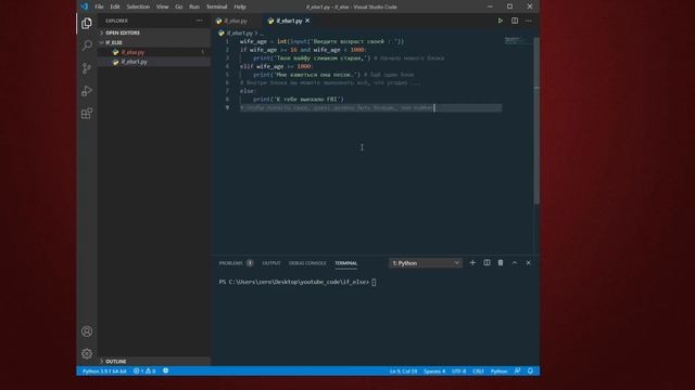 If else python (От нуба до джуна) Урок 8 смотреть онлайн