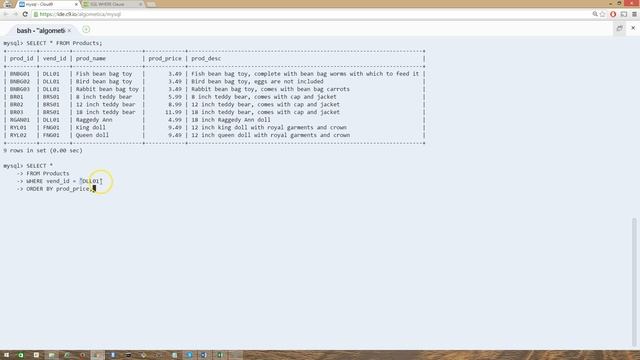SQL For Everyone - Tutorial 9 - WHERE and ORDER BY clause смотреть онлайн