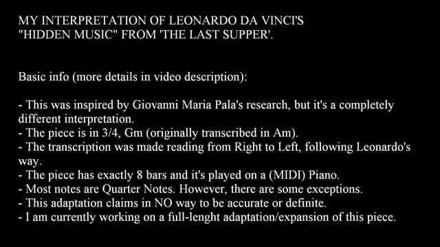 Leonardo Da Vinci's "Hidden Music" in The Last Supper (Mousanz Interpretation) смотреть онлайн