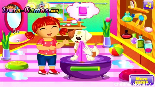 Dora Puppy Caring Full Game for Children Kids VIdeo смотреть онлайн