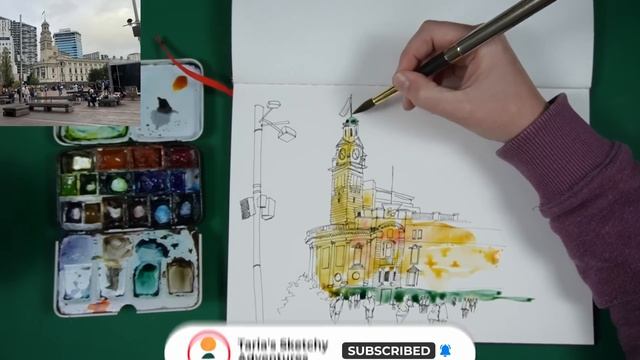 Fast & Loose Urban Sketching // Ink & Watercolour Tutorial