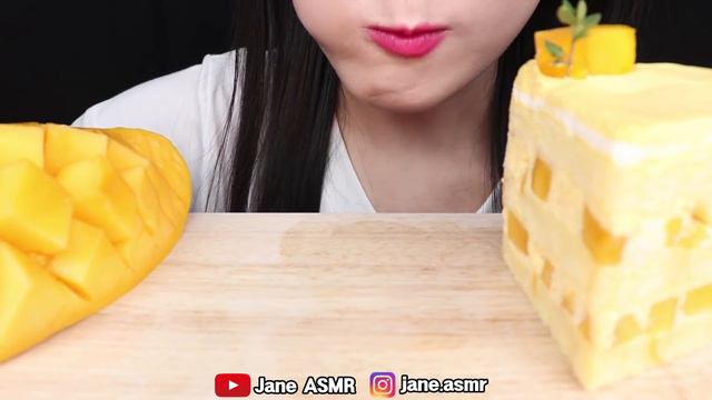 ASMR MANGO DESSERTS, BOBA BUBBLE TEA 망고 디저트, 망고 버블티 먹방 EATING SOUNDS смотреть онлайн