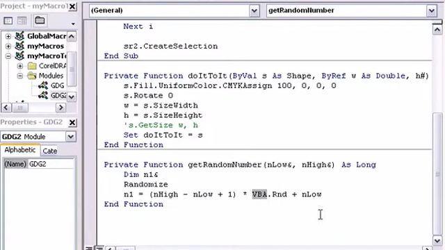 GDG Macros Tutorials Lesson 9 Randomizing Shapes Size, Color Rotation using VBA in CorelDraw Macros смотреть онлайн