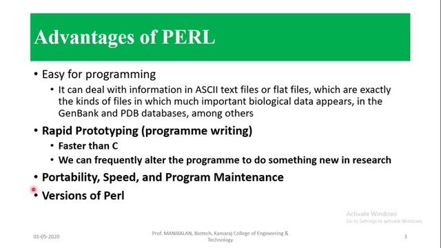Edu - Bioinfo PERL introduction 1 смотреть онлайн