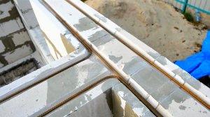 Серия 12 / Армирование стен из газобетона арматурой 8 мм / Капитальный дом для своей семьи.mp4