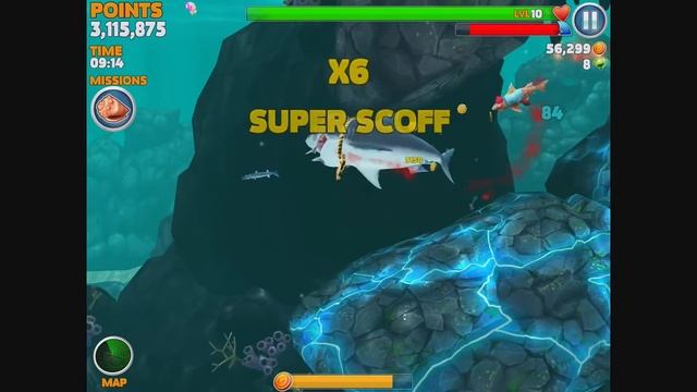 Hungry Shark Evolution - Gameplay Walkthrough part 6 - GREAT WHITE SHARK (iOS, android) смотреть онлайн