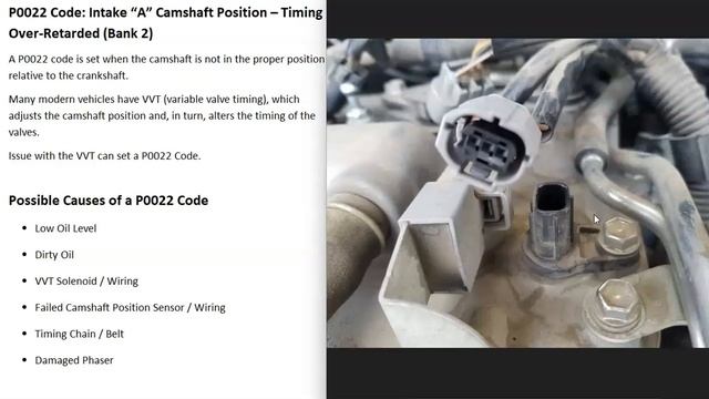 Causes and Fixes P0022 Code: Intake “A” Camshaft Position – Timing Over-Retarded (Bank 2) смотреть онлайн