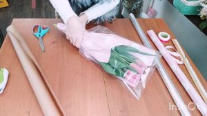 Как упаковать тюльпаны своими руками. Размеры упаковки для тюльпанов.