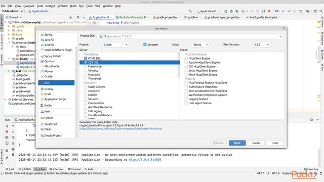 Hands-On Kotlin Web Development with Ktor : HTML DSL - Install feature & writing HTML | packtpub.co смотреть онлайн