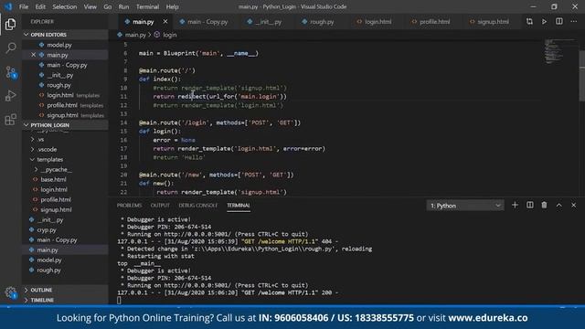 How to Create Login System using Python | Python Programming Tutorial | Edureka | Python Rewind-1 смотреть онлайн